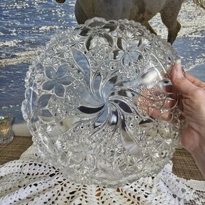 Elegant Floral Glass Dinner Plate